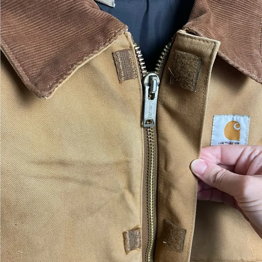 Carhartt Men's Brown tan distressed Field work Jacket XL